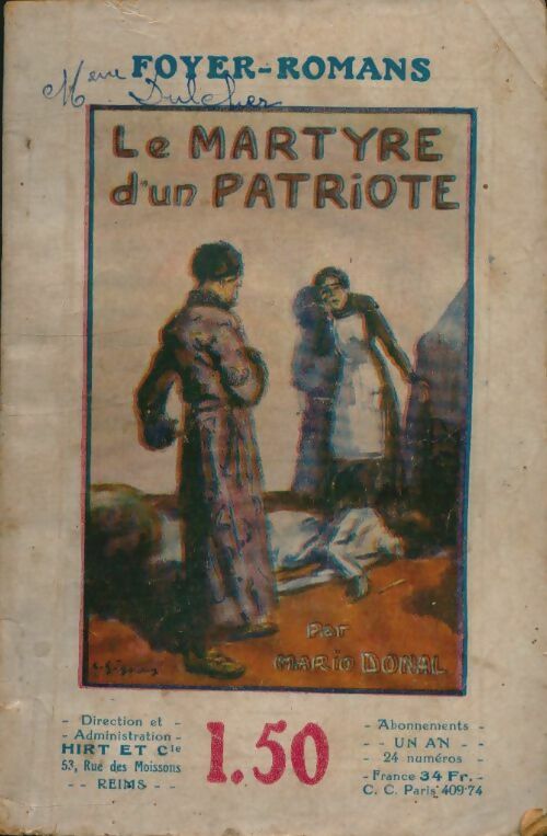 Livrenpoche : Le martyre d'un patriote - Mario Donal - Livre