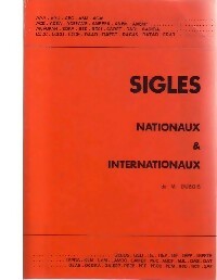Livrenpoche : Sigles nationaux et internationaux - M. Dubois - Livre