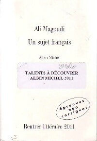Livrenpoche : Un sujet français - Ali Magoudi - Livre