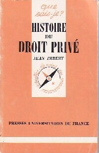 Livrenpoche : Histoire du droit privé - Jean Imbert - Livre