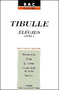Livrenpoche : Elégies Livre I - Tibulle - Livre