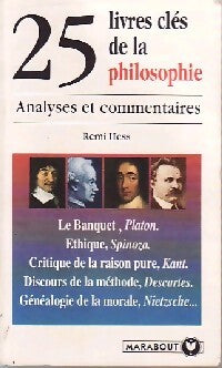 25 Livres clés de la philosophie - Rémi Hess - Livre