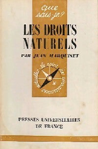 Livrenpoche : Les droits naturels - Jean Marquiset - Livre