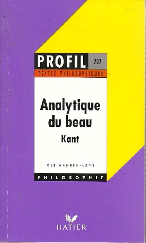 Analytique du beau - Emmanuel Kant - Livre
