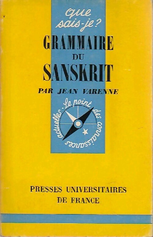 Grammaire du Sanskrit - Jean Varenne - Livre