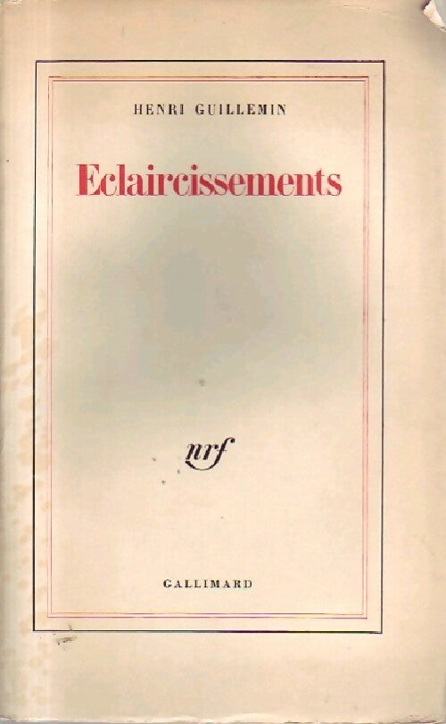 Eclaircissements - Michel Serres - Livre