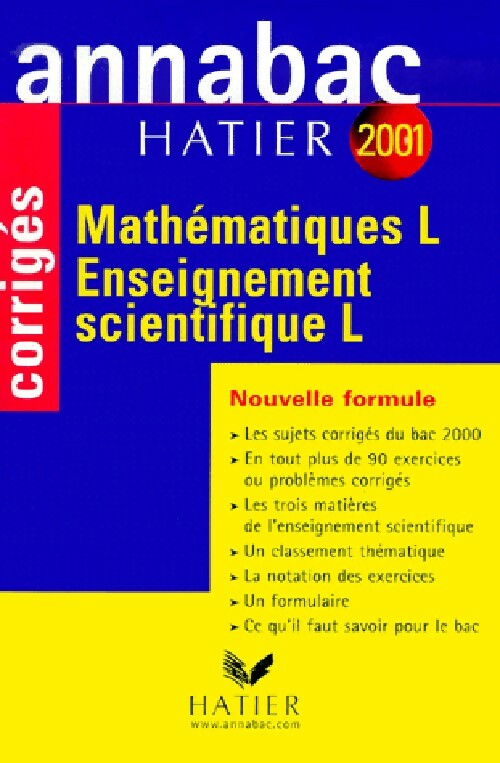 Livrenpoche : Mathématiques L / Enseignement scientifique L - René Merckhoffer, Richard Bréhéret - Livre