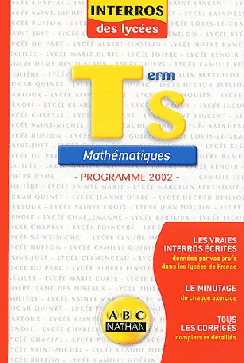 Livrenpoche : Méthématiques Terminales S 2002 - N. Mallet - Livre