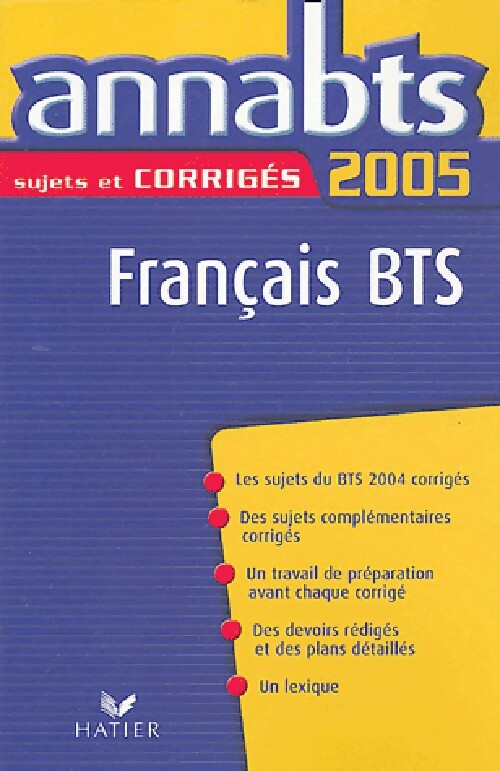 Livrenpoche : Français BTS Corrigés - Annick Brillant, Jean-Philippe Annequin - Livre