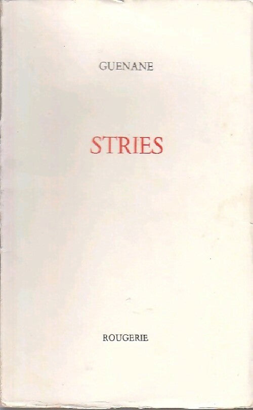 Livrenpoche : Stries - Guenane - Livre