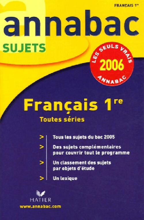 Livrenpoche : Français 1ère toutes séries 2006 - Sylvie Dauvin, Jacques Dauvin - Livre