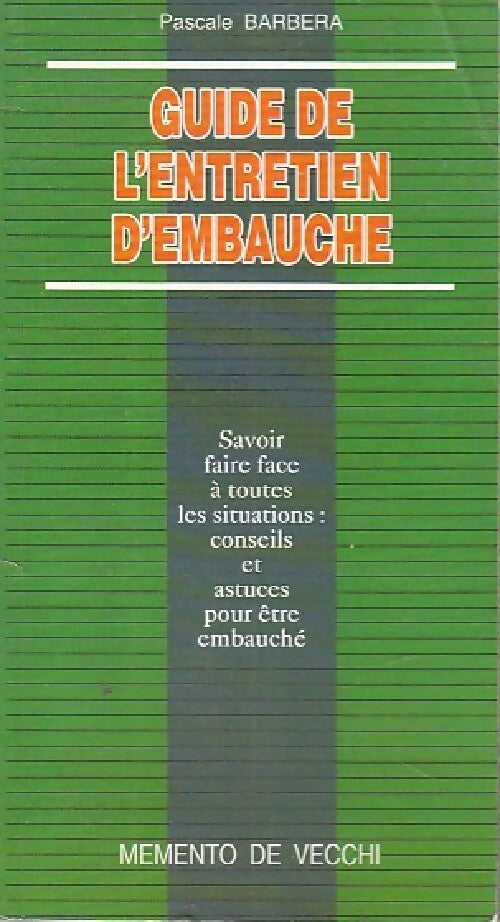 Livrenpoche : Guide de l'entretien d'embauche - Pascale Barbera - Livre