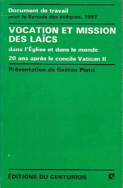 Livrenpoche : Vocation et mission des laïcs - Collectif - Livre