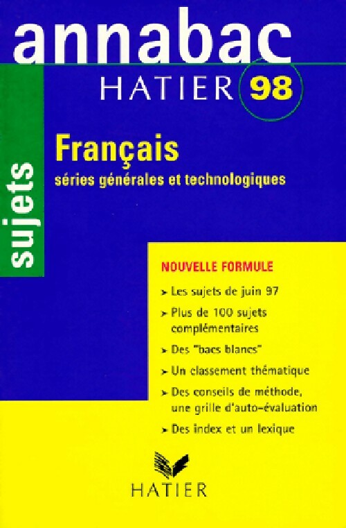 Livrenpoche : Français séries générales et technologiques, sujets 98 - Bénédicte Boudou, Bénédicte Géray - Livre