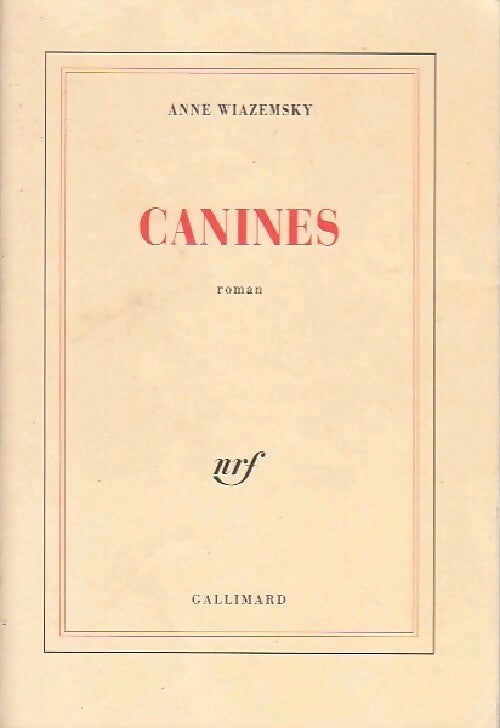 Livrenpoche : Canines - Anne Wiazemsky - Livre