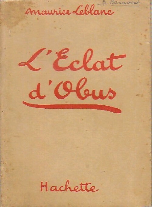 Livrenpoche : L'éclat d'obus - Maurice Leblanc - Livre
