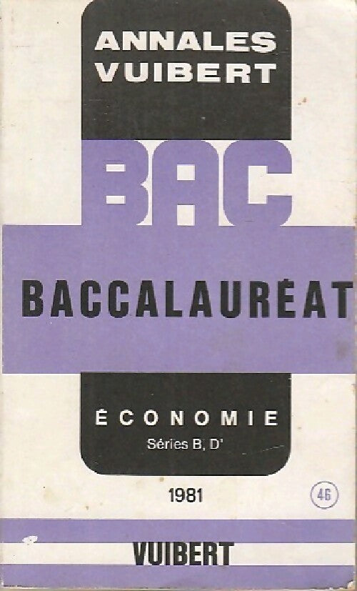 Livrenpoche : Economie Terminale B,D' 1981 - Inconnu - Livre