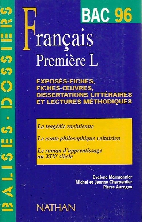 Livrenpoche : Français 1ère L - Collectif - Livre