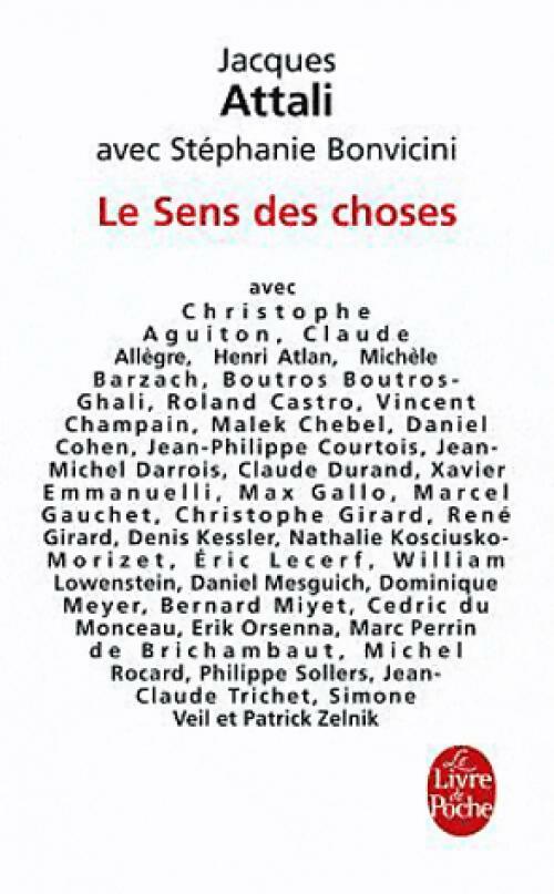 Livrenpoche : Le sens des choses - Jacques Attali - Livre