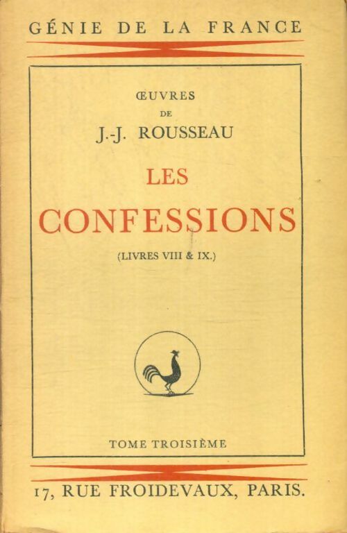 Livrenpoche : Les confessions Tome III - Jean-Jacques Rousseau - Livre