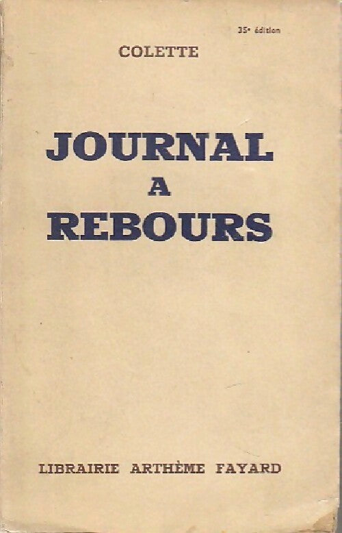 Livrenpoche : Journal à rebours - Colette - Livre