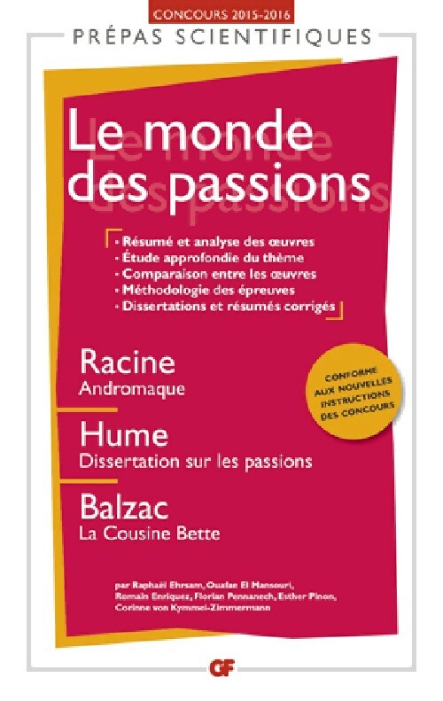 Livrenpoche : Le monde des passions - Collectif - Livre