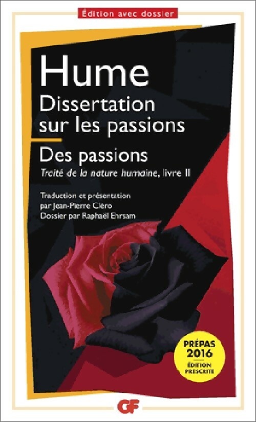 Livrenpoche : Dissertation sur les passions / Des passions - David Hume - Livre