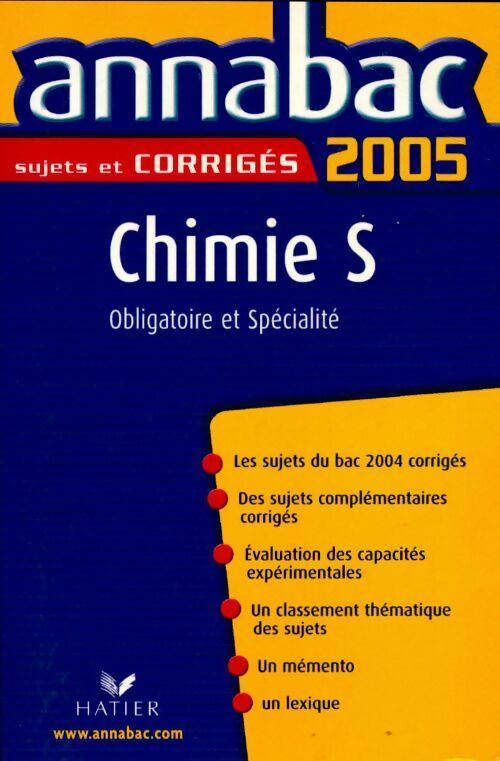 Livrenpoche : Chimie Terminales S obl. Et spé. , Sujets et corrigés 2005 - Julie Bouvry - Livre