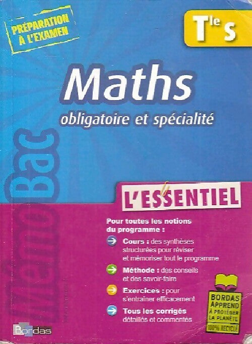 Maths Terminale S - Raymond Fleurat-Lessard -  Mémo Bac - Livre