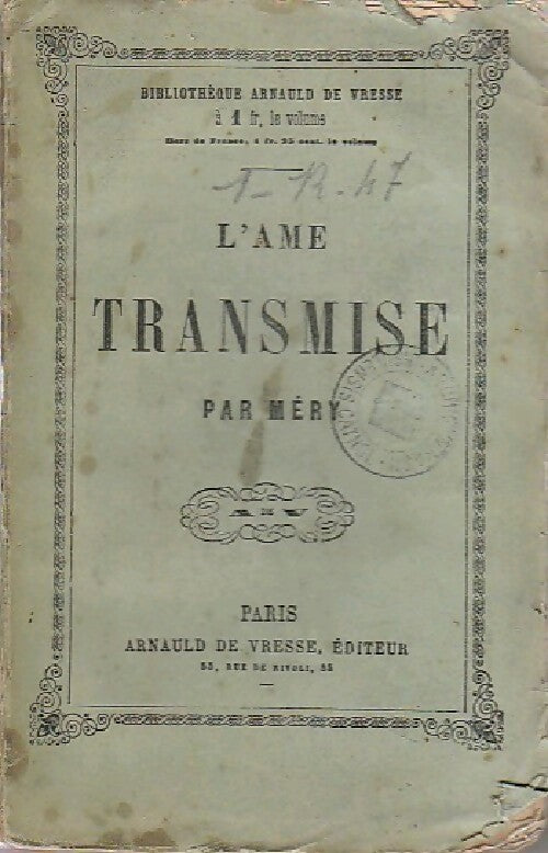 Livrenpoche : L'âme transmise - Méry - Livre