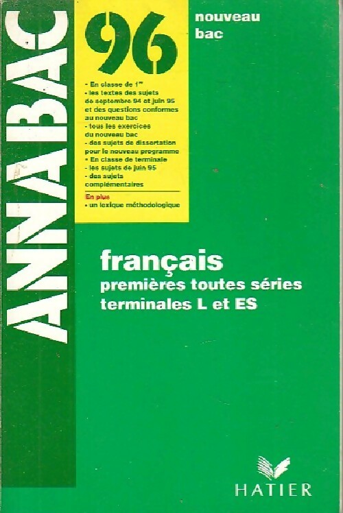 Livrenpoche : Français 1ère toutes séries 1996 - Bénédicte Boudou - Livre