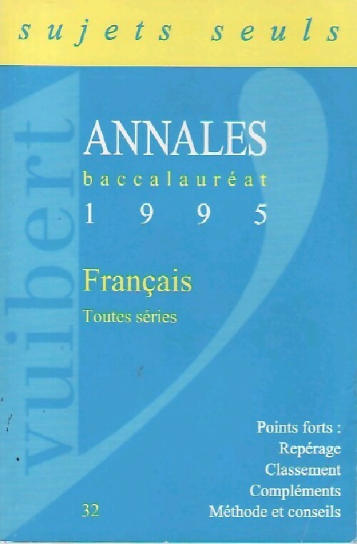Livrenpoche : Français toutes séries Baccalauréat 1995, sujets seuls - Inconnu - Livre