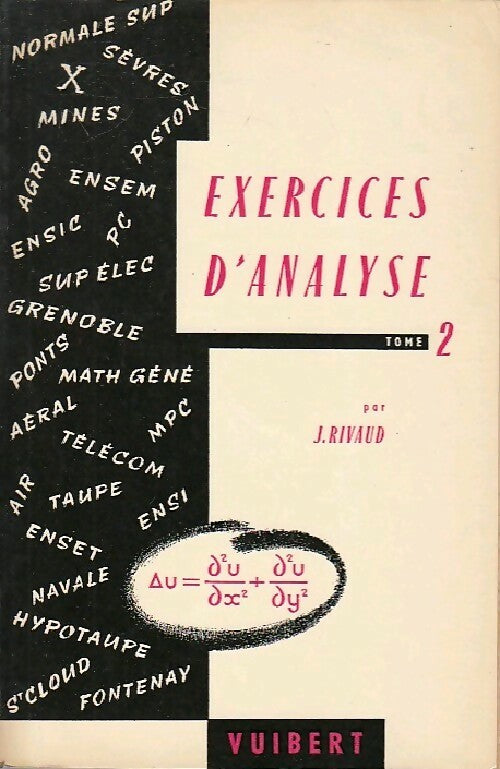 Livrenpoche : Exercices d'analyse Tome II - J. Rivaud - Livre