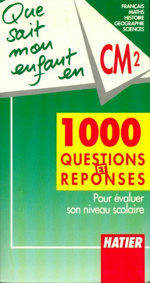 Livrenpoche : Que sait mon enfant en CM2 - Inconnu - Livre