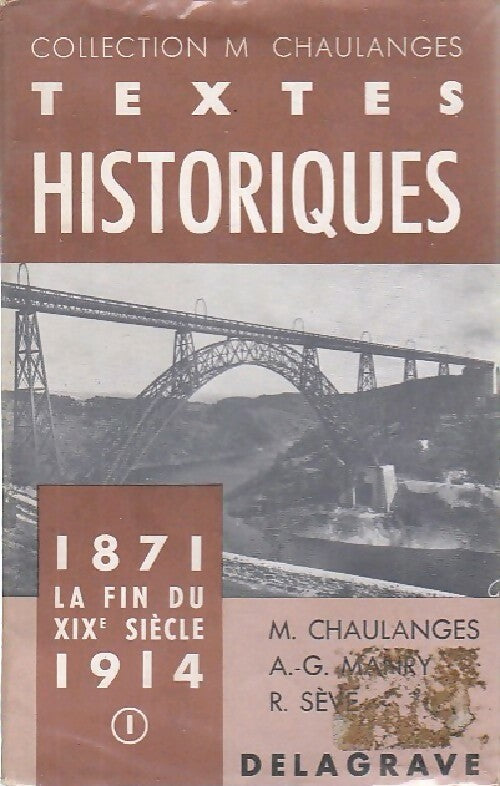 Livrenpoche : 1871-1914. La fin du XIXe siècle Tome I - M. Chaulanges - Livre