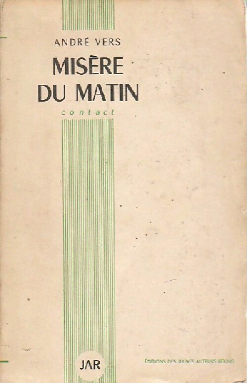 Livrenpoche : Misère du matin - André Vers - Livre