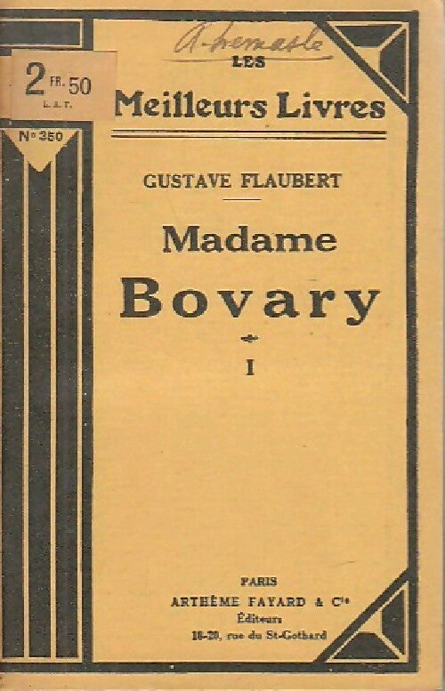 Livrenpoche : Madame Bovary Tome I - Gustave Flaubert - Livre