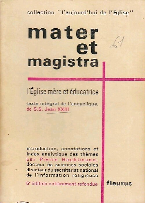 Livrenpoche : Mater et magistra - Jean XXIII - Livre