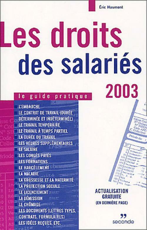 Livrenpoche : Les droits des salariés 2003 - Eric Haumont - Livre