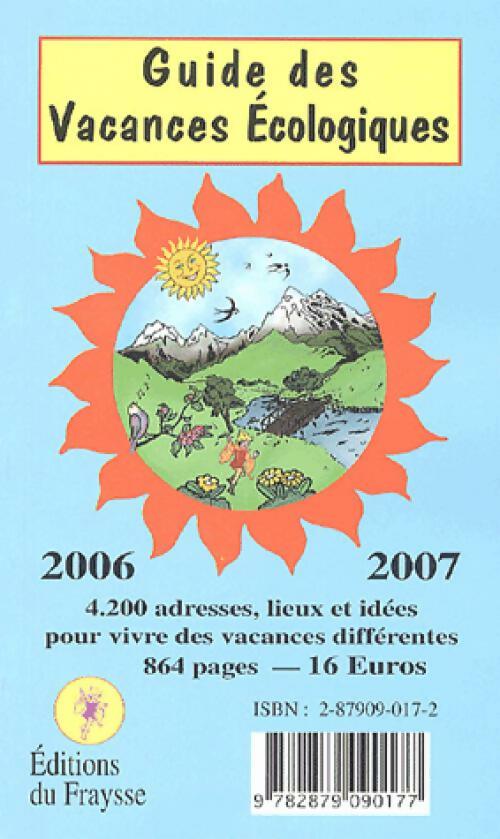 Livrenpoche : Guide des vacances écologiques 2007 - Collectif - Livre