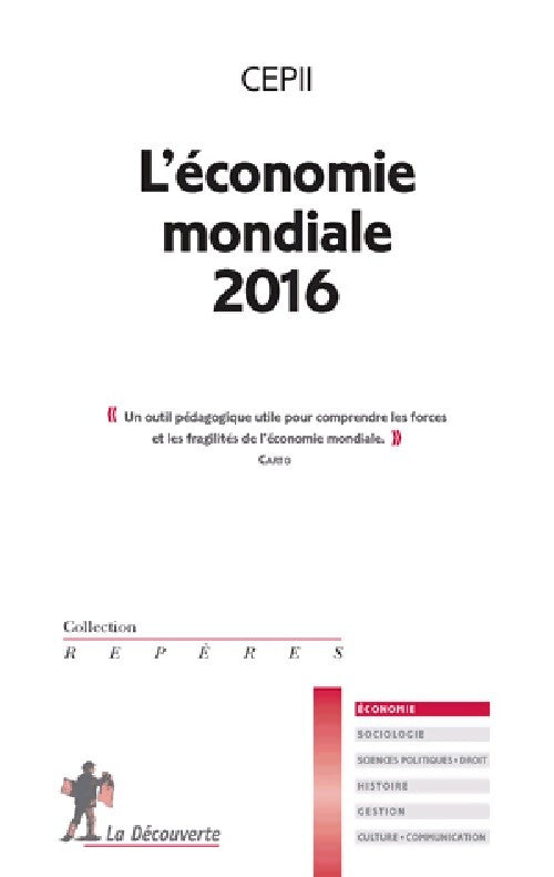 Livrenpoche : L'économie mondiale 2016 - CEPII - Livre