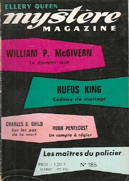 Mystère magazine n°185 - Collectif -  Mystère magazine - Livre