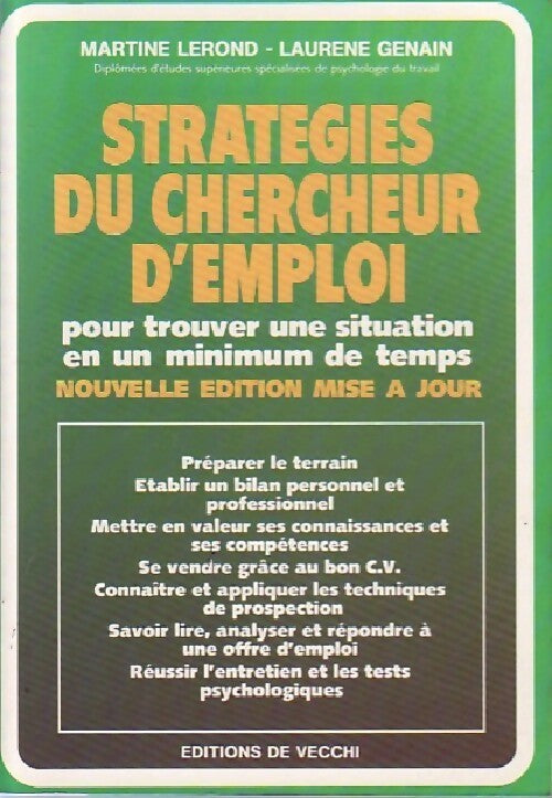 Livrenpoche : Stratégies du chercheur d'emploi - Laurène Genain, Martine Lerond - Livre
