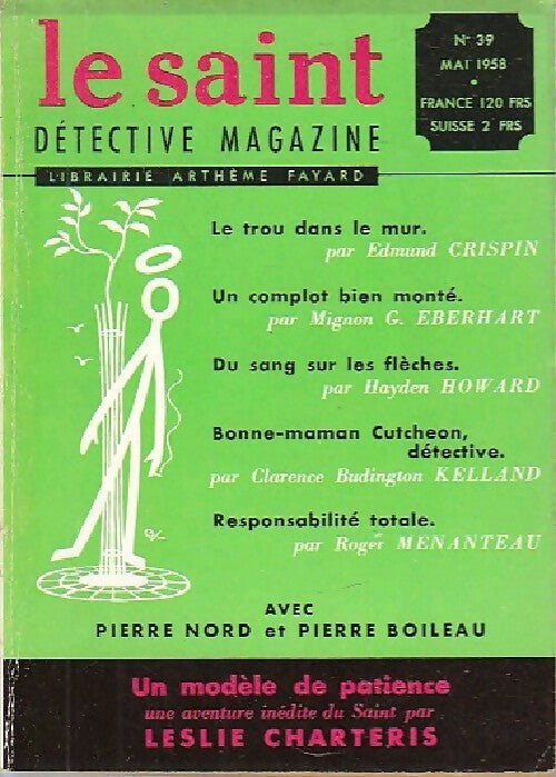 Le Saint n°39 - Collectif -  Le Saint. Détective magazine - Livre