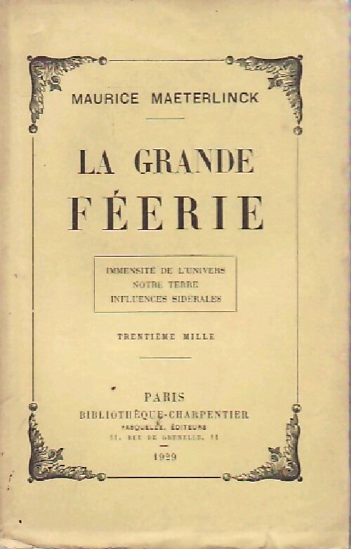 Livrenpoche : La grande féérie - Maurice Maeterlinck - Livre