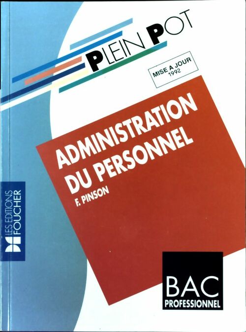 Livrenpoche : Administration du personnel - F Pinson - Livre