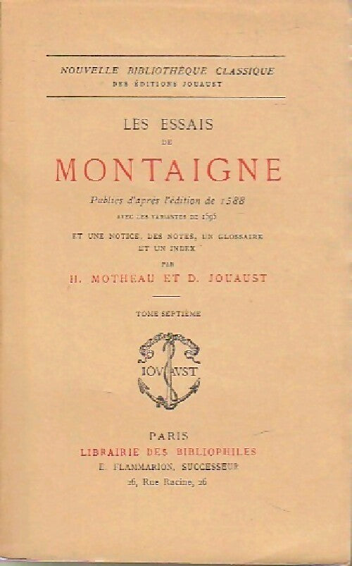 Livrenpoche : Les essais Tome VII - Michel De Montaigne - Livre