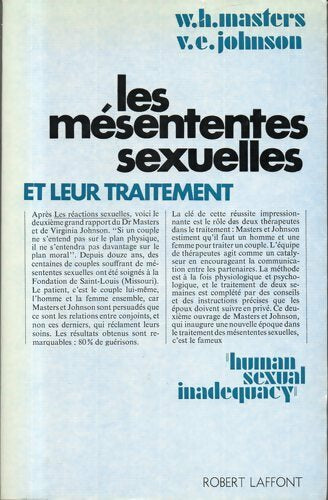 Livrenpoche : Les mésententes sexuelles et leur traitement - E. Virginia Johnson - Livre