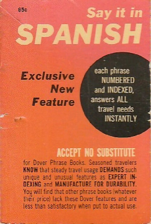 Livrenpoche : Say it in Spanish - Leon J. Cohen - Livre