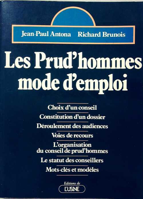 Livrenpoche : Les prud'hommes. Mode d'emploi - Jean-Paul Antona - Livre